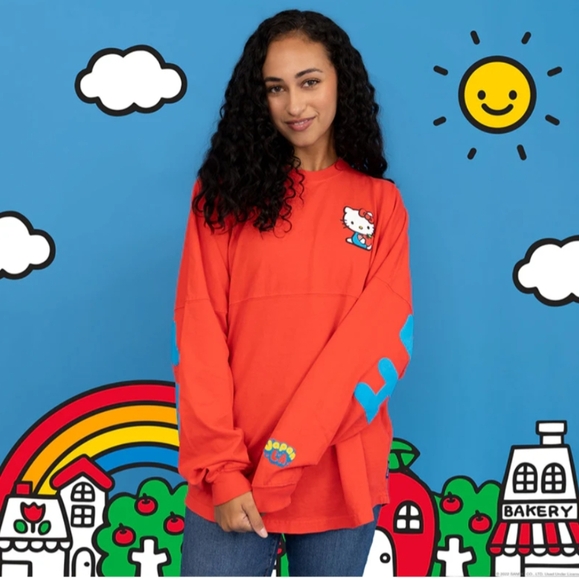 Hello Kitty Bright Red Long Sleeve Tee Sz XL - Picture 8 of 8